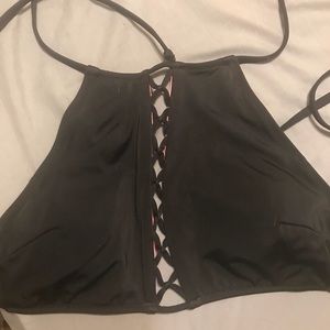 Black VS Pink swimsuit top size M